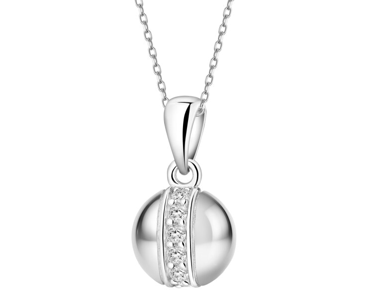 Zawieszka srebrna z cyrkoniami - koło