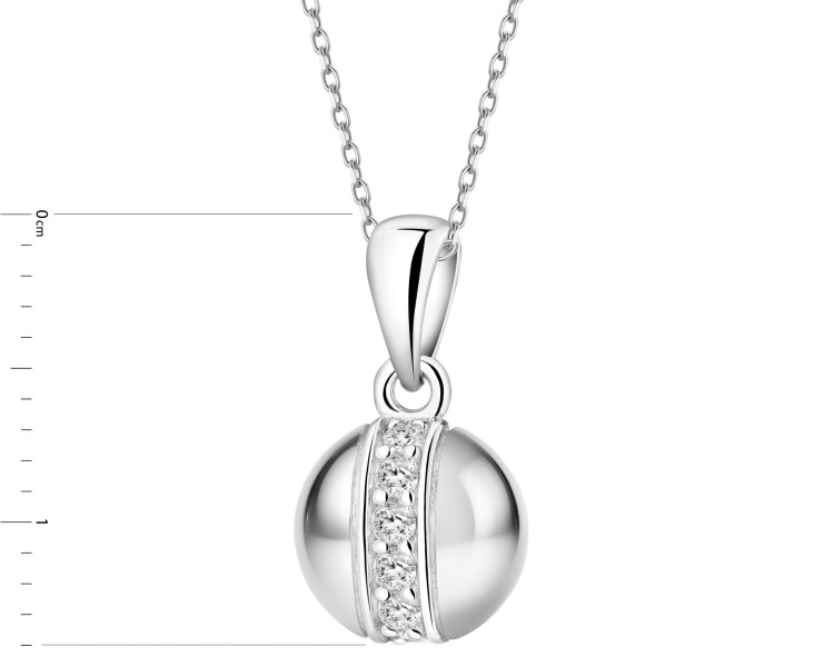 Zawieszka srebrna z cyrkoniami - koło