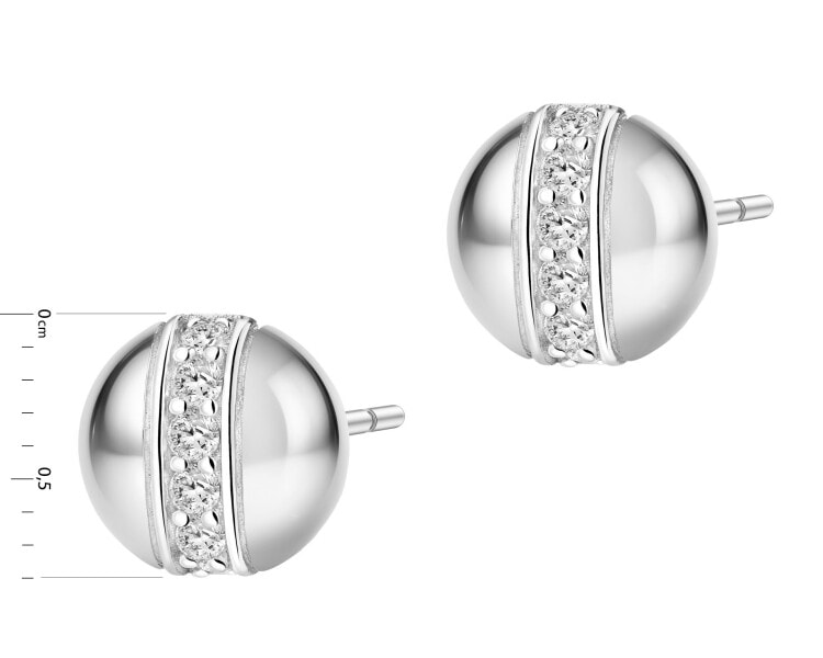 Kolczyki srebrne z cyrkoniami - koła