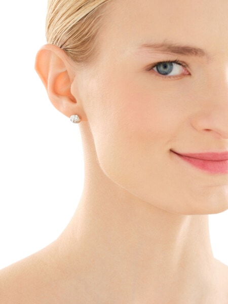 Stříbrné náušnice se zirkony – kroužky