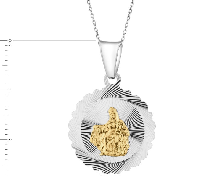 Zawieszka srebrna - medalik szkaplerz