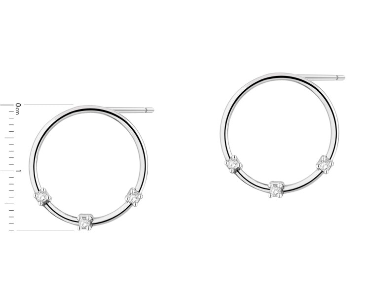 Kolczyki srebrne z cyrkoniami - koła