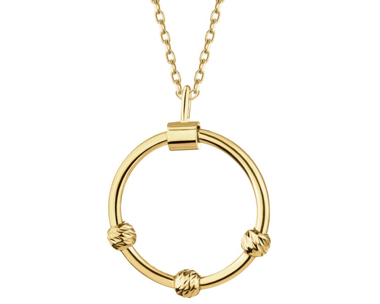 Naszyjnik srebrny - koło