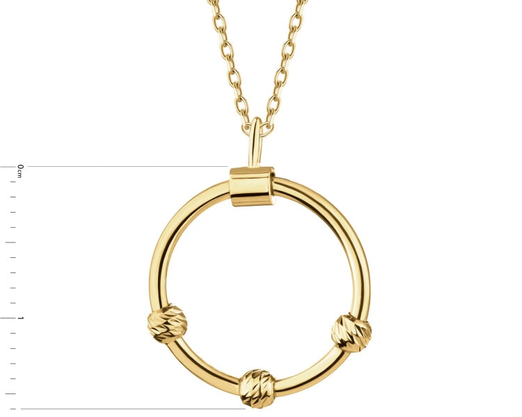 Naszyjnik srebrny - koło