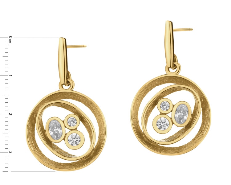 Kolczyki srebrne z cyrkoniami - koła