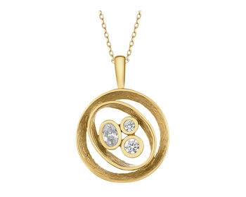 Zawieszka srebrna z cyrkoniami - koło