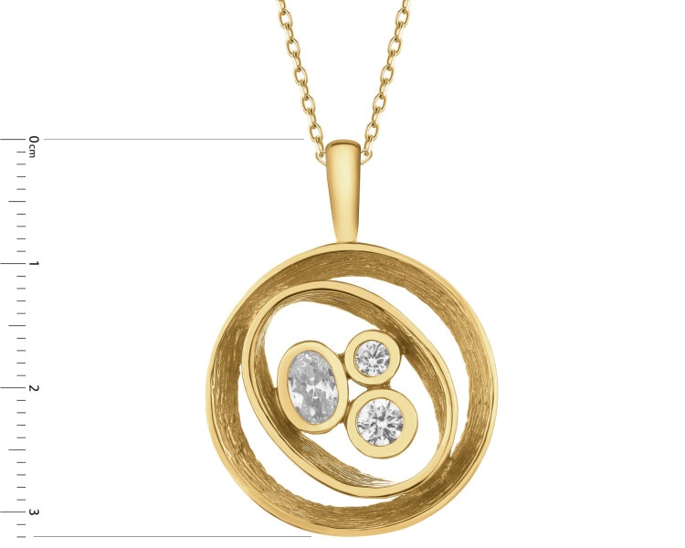 Zawieszka srebrna z cyrkoniami - koło