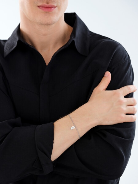 Stříbrné náramky pro páry - souprava - srdce, love