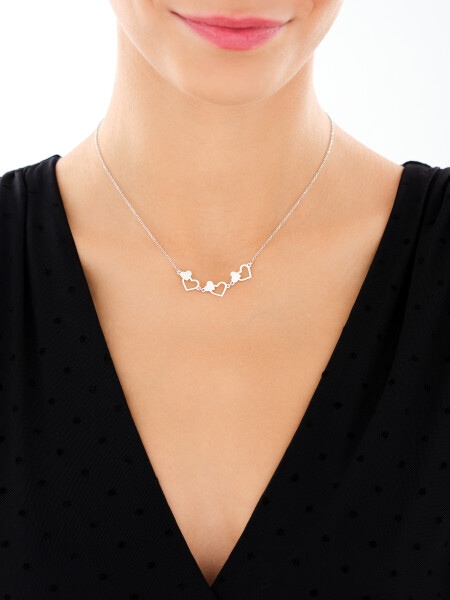 Stříbrný náhrdelník - srdce