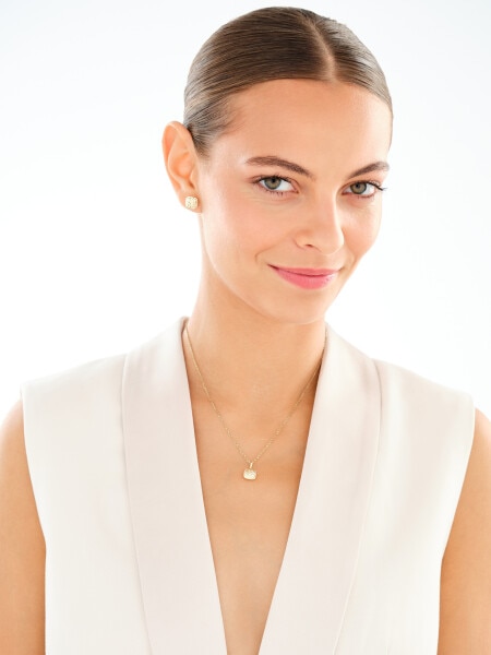 Zlaté náušnice a přívěsek - souprava