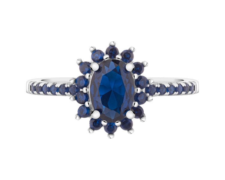 Pierścionek srebrny z cyrkoniami