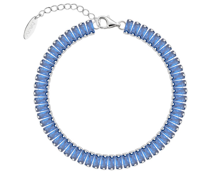 Bransoletka srebrna z cyrkoniami