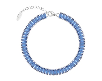 Bransoletka srebrna z cyrkoniami