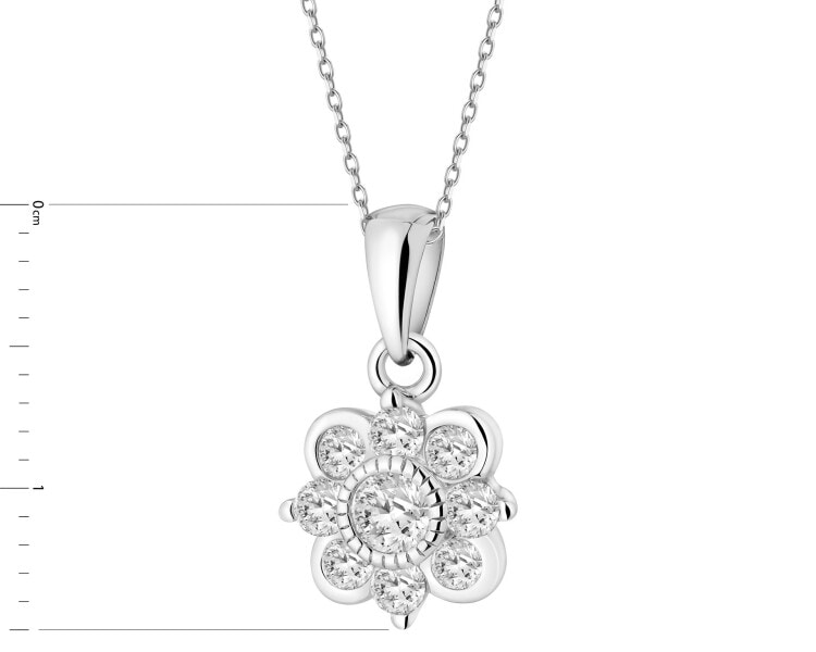 Zawieszka srebrna z cyrkoniami