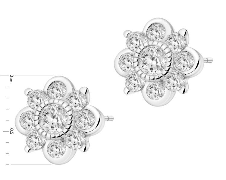 Kolczyki srebrne z cyrkoniami