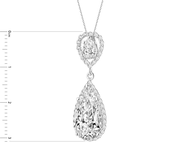 Zawieszka srebrna z cyrkoniami