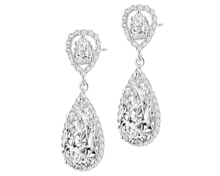 Kolczyki srebrne z cyrkoniami