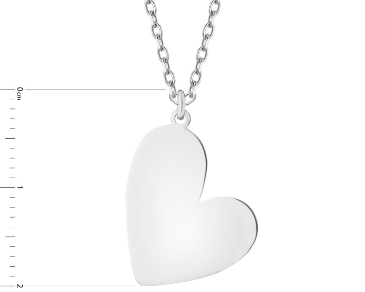 Naszyjnik srebrny - serce