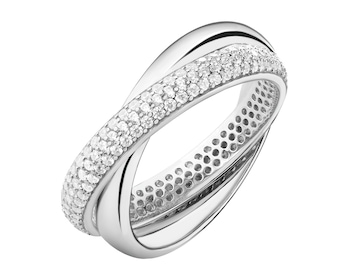 Pierścionek srebrny z cyrkoniami