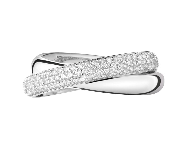 Pierścionek srebrny z cyrkoniami