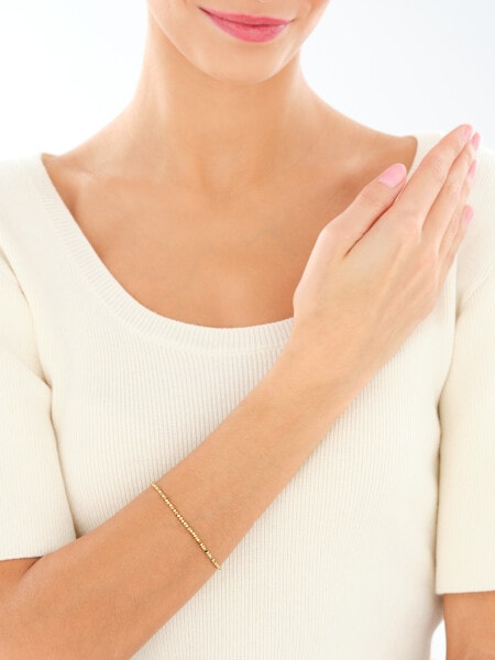 Bransoletka z mosiądzu pozłacana z hematytami