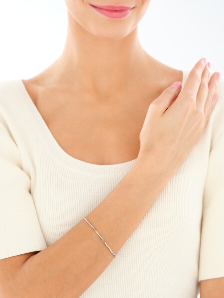 Bransoletka z mosiądzu pozłacana z hematytami