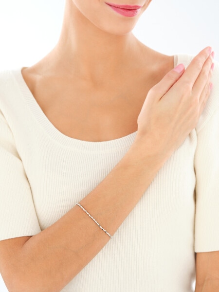 Bransoletka z mosiądzu pozłacana z hematytami