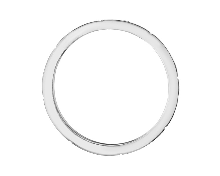 Obrączka srebrna ze spinelami syntetycznymi