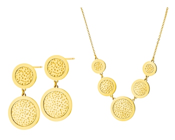 Kolczyki i naszyjnik ze stali szlachetnej - komplet