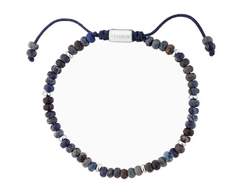 Bransoletka ze stali szlachetnej z jaspisami