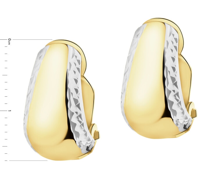 14 K Rhodium-Plated Yellow Gold Clip 