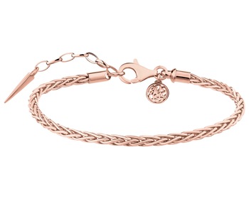 Gold Plated Micro Pave CZ Crown Bracelet – Adjustable Copper Bead Stretch Bangle, Nickel-Free, Unisex