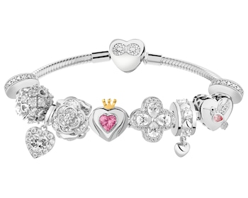 Bransoleta beads zestaw - serce, róża, koliber, korona, nieskończoność