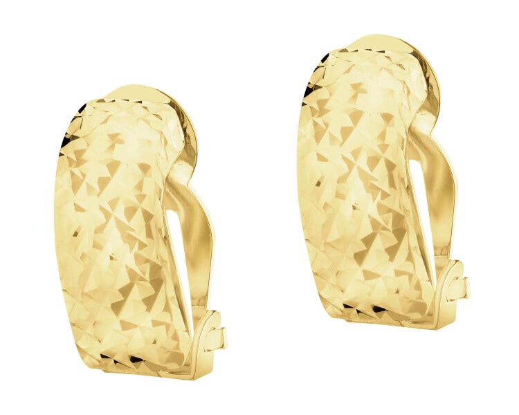 Złote kolczyki - klipsy