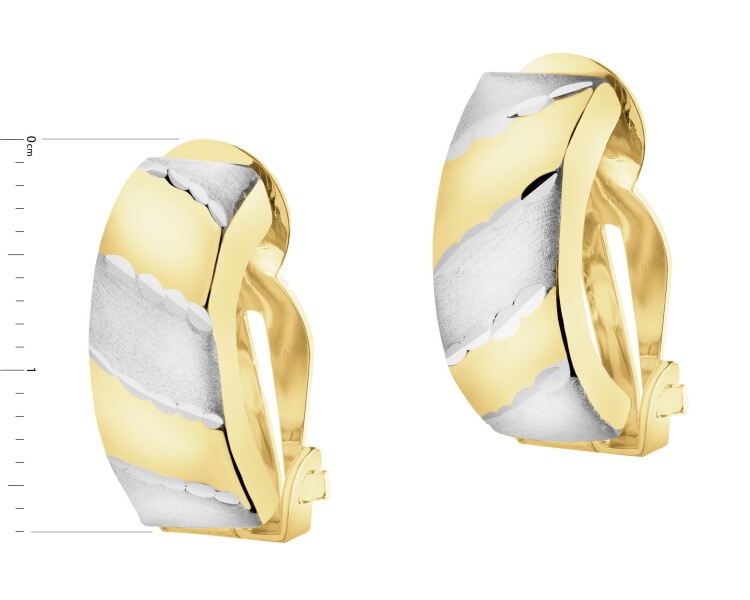 9 K Rhodium-Plated Yellow Gold Clip 