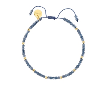 Bransoletka z mosiądzu pozłacana z cyrkoniami