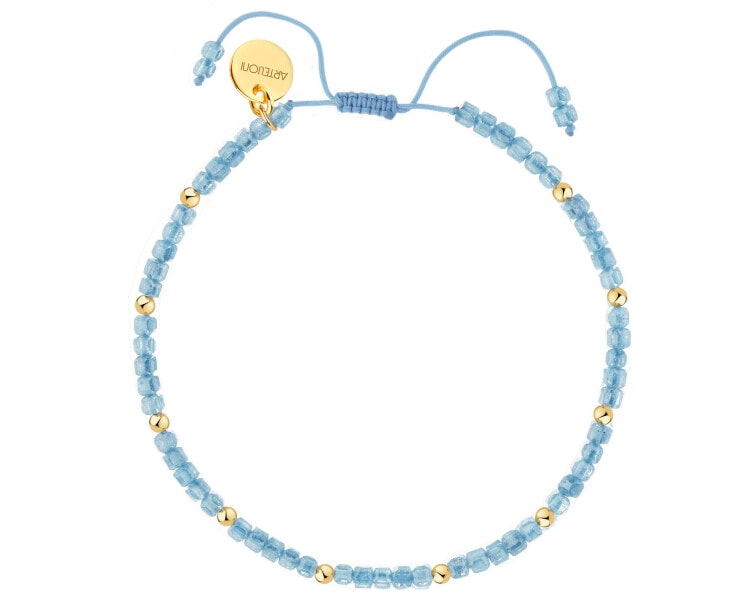 Bransoletka z mosiądzu pozłacana z cyrkoniami