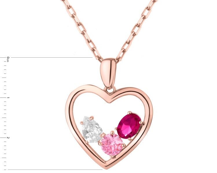 Gold-Plated Brass Necklace with Cubic Zirconia