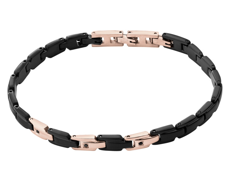 Stainless Steel Bracelet with Cubic Zirconia