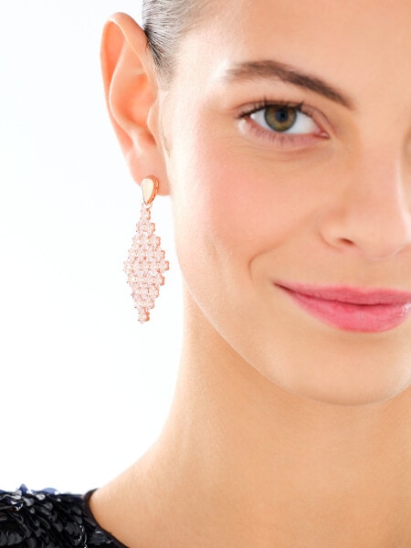 Kolczyki z mosiądzu pozłacane z cyrkoniami