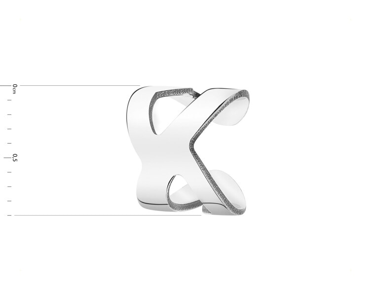 Rhodium Plated Silver Ear Cuff