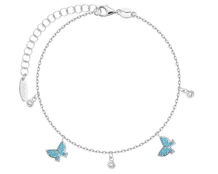 Bransoletka srebrna z cyrkoniami