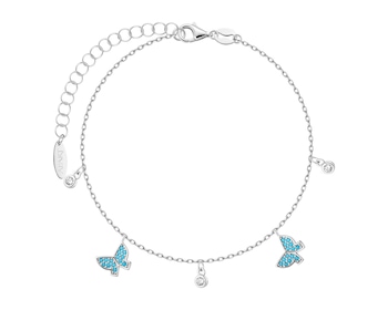 Bransoletka srebrna z cyrkoniami