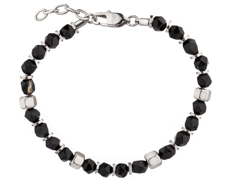 Stainless Steel Bracelet with Agate