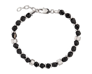 Stainless Steel Bracelet with Agate