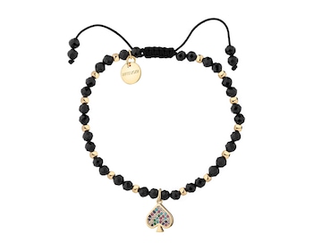 Gold-Plated Brass Bracelet with Cubic Zirconia