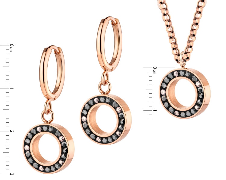 Stainless Steel Set with Marcasite