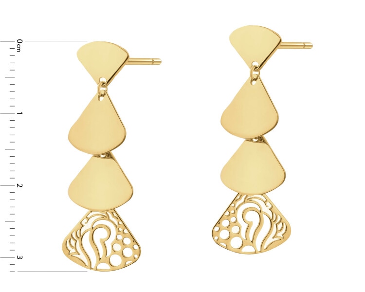 Gold-Plated Silver Dangling Earring