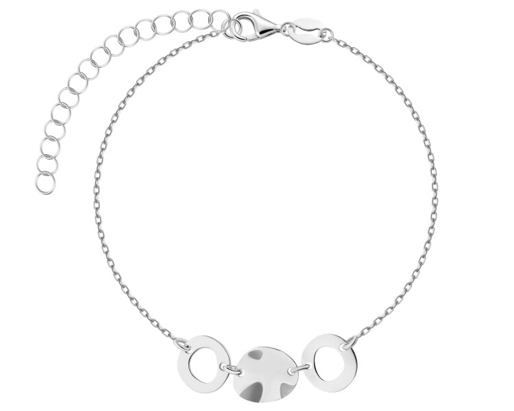 Bransoletka srebrna - koła
