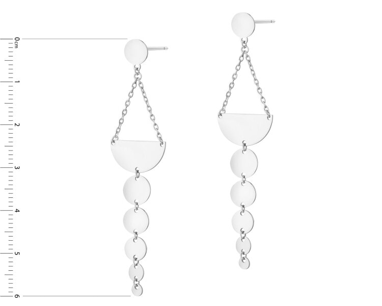 Rhodium Plated Silver Dangling Earring